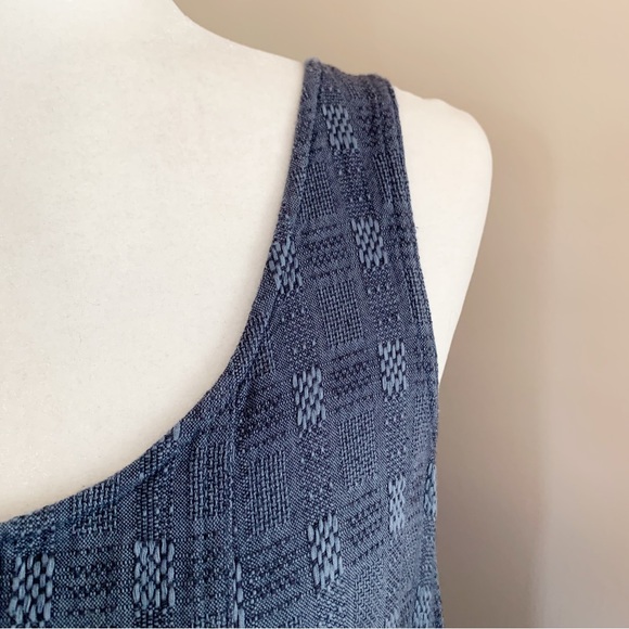 SOLD! Madewell Blue Button Front Linen Blend Sleeveless Top Pockets Medium - Picture 2 of 10